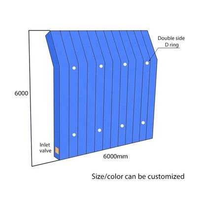 Litong Outdoor Reusable and Relocatable Temporary Pvc 6m*6m Inflatable Noise Barrier Wall