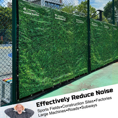 Litong Decorative Green Leaf Soundproof Privacy Screen Outdoor Tennis Court Sound Barrier Acoustic Blanket