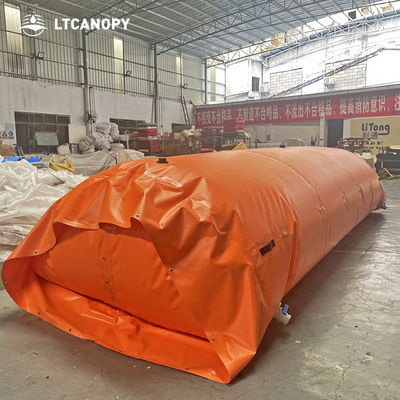 Litong Customized Size D Shape Inflatable Water Filled Flood Barrier