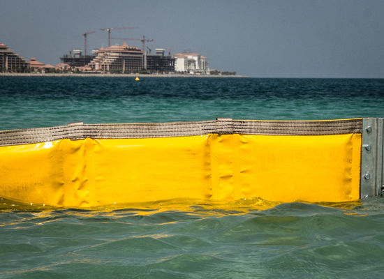 Litong Protect Ocean Prevent Fuel Oil Spills Containment Solution Pvc Floating Fence Boom Silt Curtain