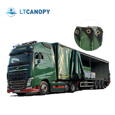 Litong High Quality Ripstop Dark Green Color Pvc Coated Tarpaulins Waterproof for Trucks Lorry Cover Tarp Pvc Side Curtain