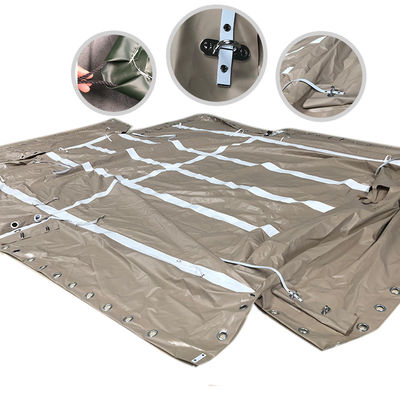 Litong China Factory Khaki Vehicle Cover Wholesale Heavy Duty Tarps Pvc Coated Tarpaulin Truck Cover