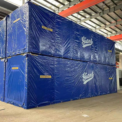 Litong Eco Friendly Box Shape Shipping Container Cover Tarp Blue 750gsm Pvc Tarpaulin Cover
