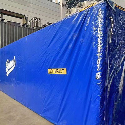 Litong Eco Friendly Box Shape Shipping Container Cover Tarp Blue 750gsm Pvc Tarpaulin Cover