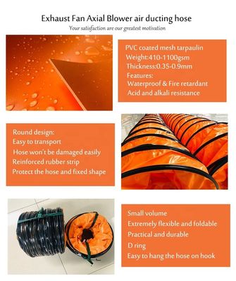 Litong 14inch Flame Retardant Pvc Flexible Ducting Hose 12inch Pvc air Duct Hose