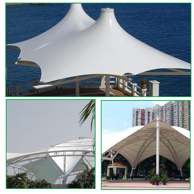 Wholesale Hotel Tent Tarpaulin Architectural Tensile Membrane Structure Workshop Aisle PVC Coated Fabric