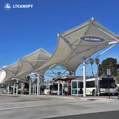 Litong China Outdoor Canopy Shade Umbrella Waterproof Tensile Membrane Structure Roof Wind Tensile Fabric Awnings