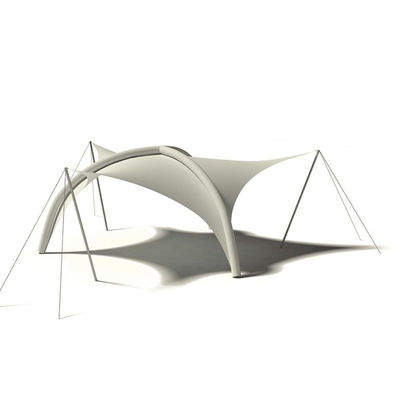 High Quality White PVC Coated landscape tensile Canopy umbrella fabric strength membrane structure fabric roof