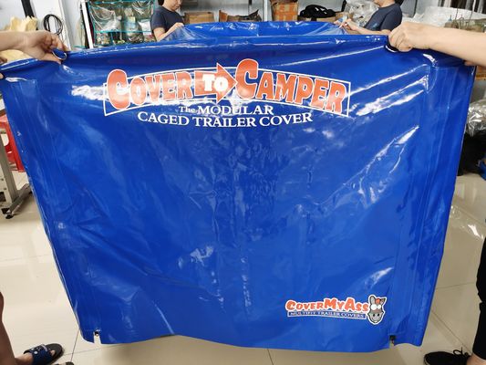 Litong Custom Commercial Heavy Duty Blue Canvas Truck Tarpaulin Cover Printed Tarps Tarpaulin Canvas