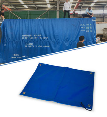 Waterproof  Blue PVC Custom Canvas Covers for Container Truck Tarpaulin PVC  Coated Fabric Truck Side Curtain