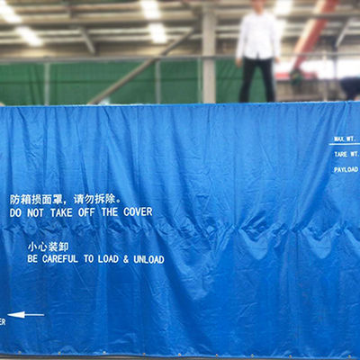 Waterproof  Blue PVC Custom Canvas Covers for Container Truck Tarpaulin PVC  Coated Fabric Truck Side Curtain