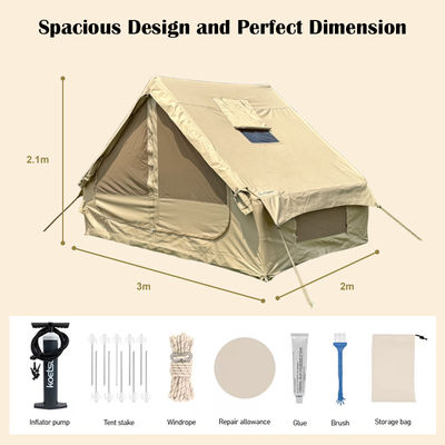600D Oxford Fabric Inflatable Camping Tent with Durable Waterproof Fabric for Outdoor Adventures